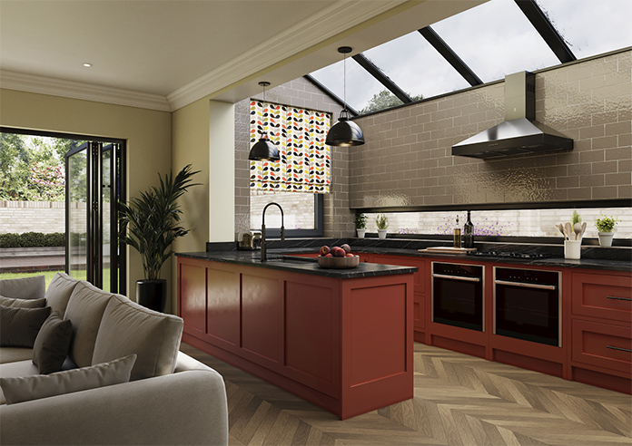 Orla Kiely Multi Stem, Tomato - Twist&Fit Roman Blind - Image 7